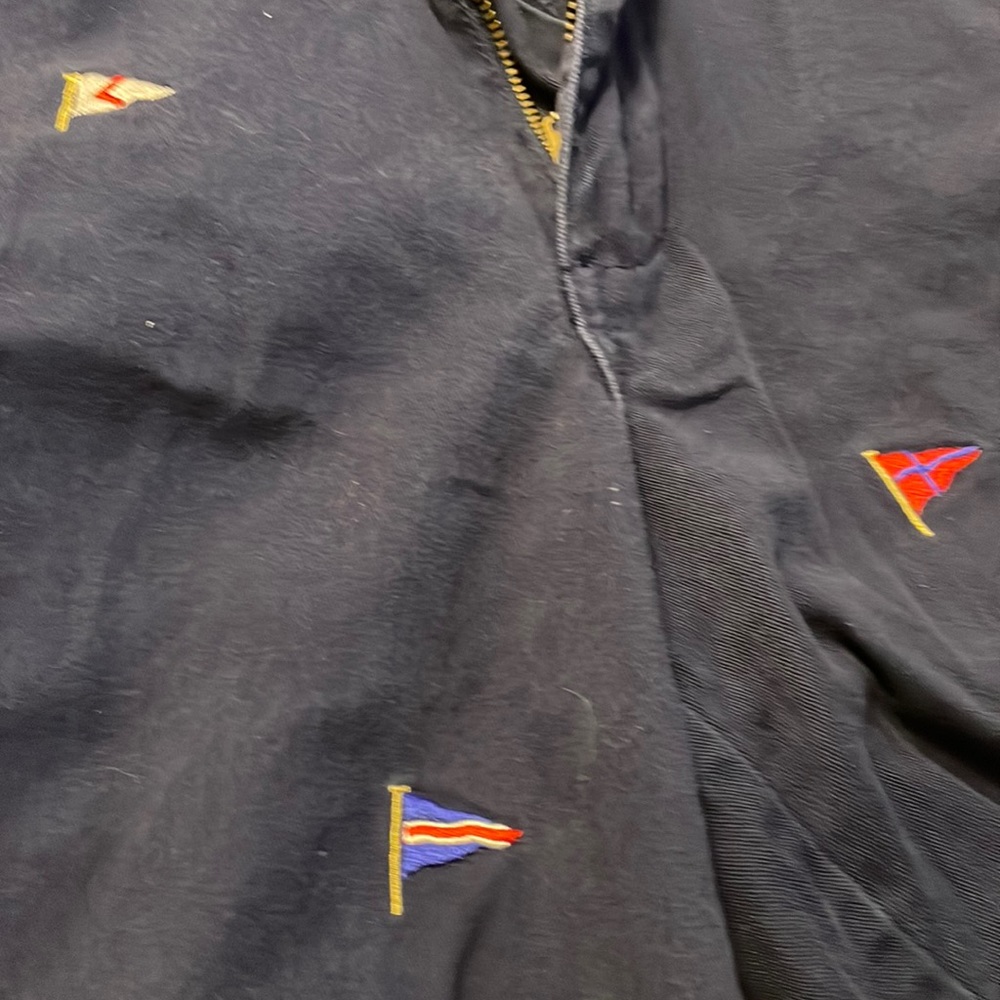 Chaps Jean shorts with flags in navy - Picture 3 of 4